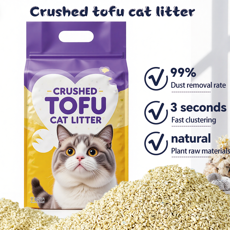 Premium Odour-Eliminating Cat Litter Crumbly Tofu Cat Litter Infused with Pleasant Fragrance Easy to Scoop Multiple Fragrances Available Cat Litter Tofu Manufacturing