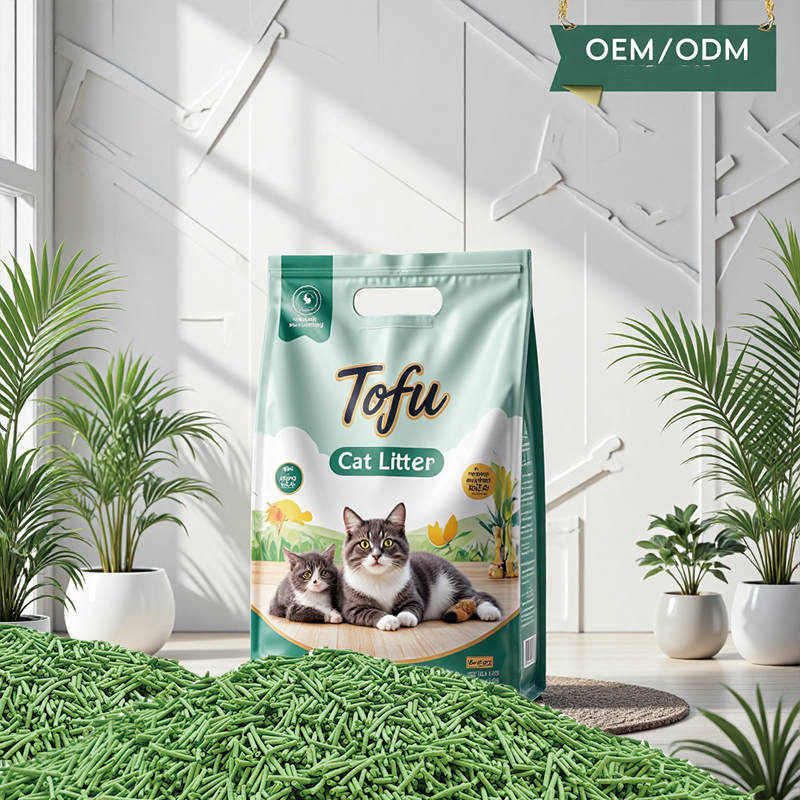 Quick Clumping Odor Control Soft on Paws Dust-Free Biodegradable Safe for Pets Plant-Based Eco-Friendly Peach Scented Tofu Cat Litter