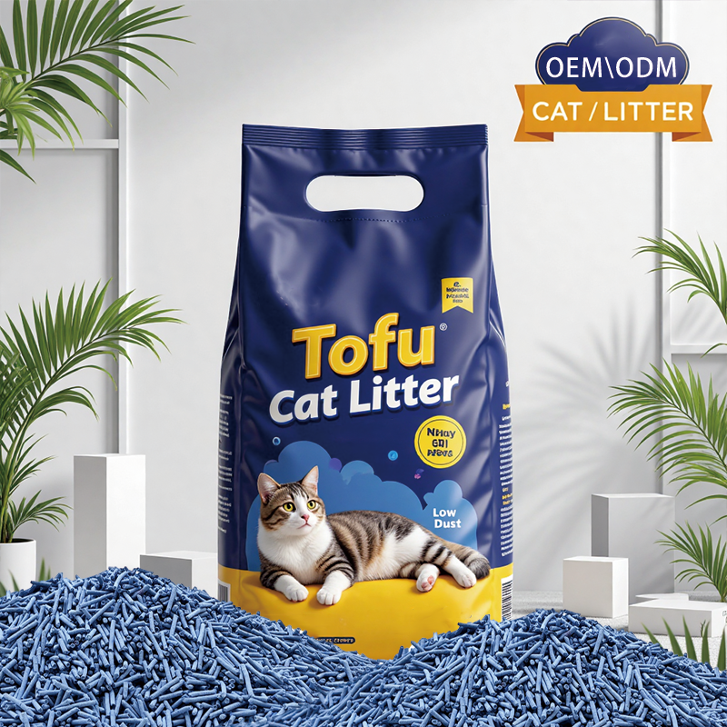 Hot Selling Highly Absorbent Toilet Flushable Natural Plant Fiber Clumping Soybean Sand Deodorant Tofu Cat Litter