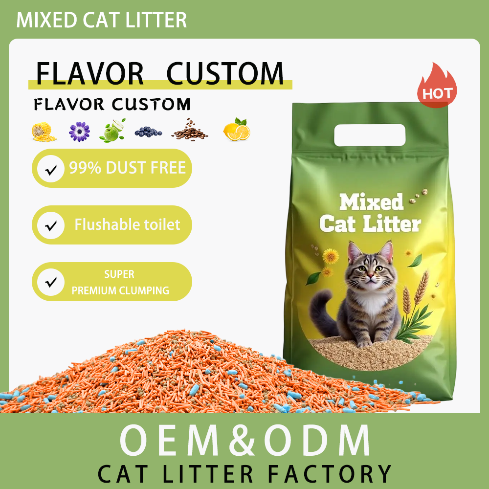 Biodegradable Cat Litter Bulk Manufacturer Easy to Clean Customisable Specifications 1.5mm/2.0mm Irregular Flushable Type Quick Clumping Cat Litter