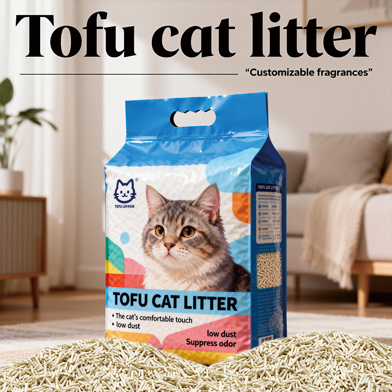 Low Price Hot Sale Tofu Cat Litter Fast Water Absorption Clumping Strong Deodorization Non-Stick Bottom Easy to Remove Cat Litter