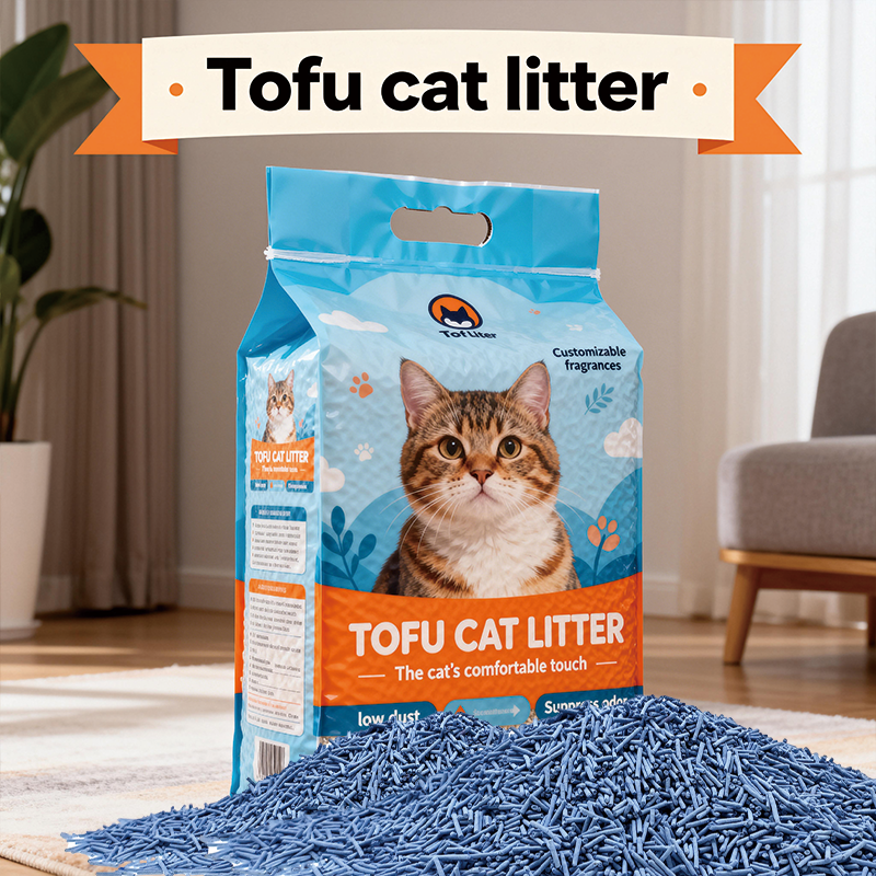 Cat Pet Sand Litter Pet Products High-Performance Blueberries Flavor Cat Sand Home Environment Fresh Cat Sand Eco Cat Litter Fast Clumping Tofu Cat Litter