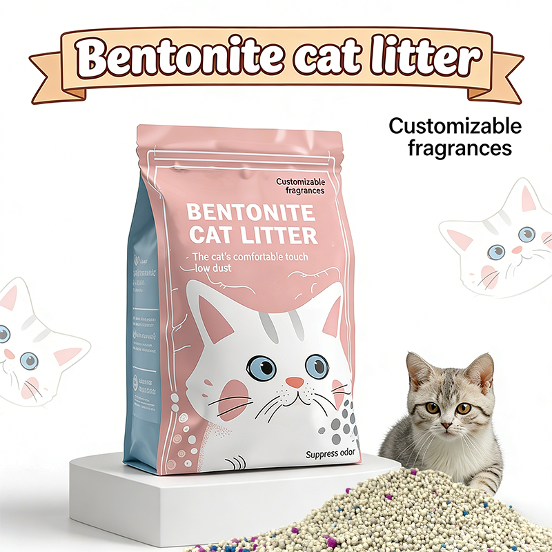 Cat Waste Disposal Litter Strong Deodorizing Non-Sticky Bentonite Litter Strong Clumping Low Dust Cat Litter High Durability Cat Litter
