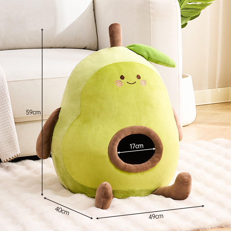 Cartoon-Themed Winter-Proof All-Season Enclosed Cat And Dog Bed In Solid-Colour Fabric