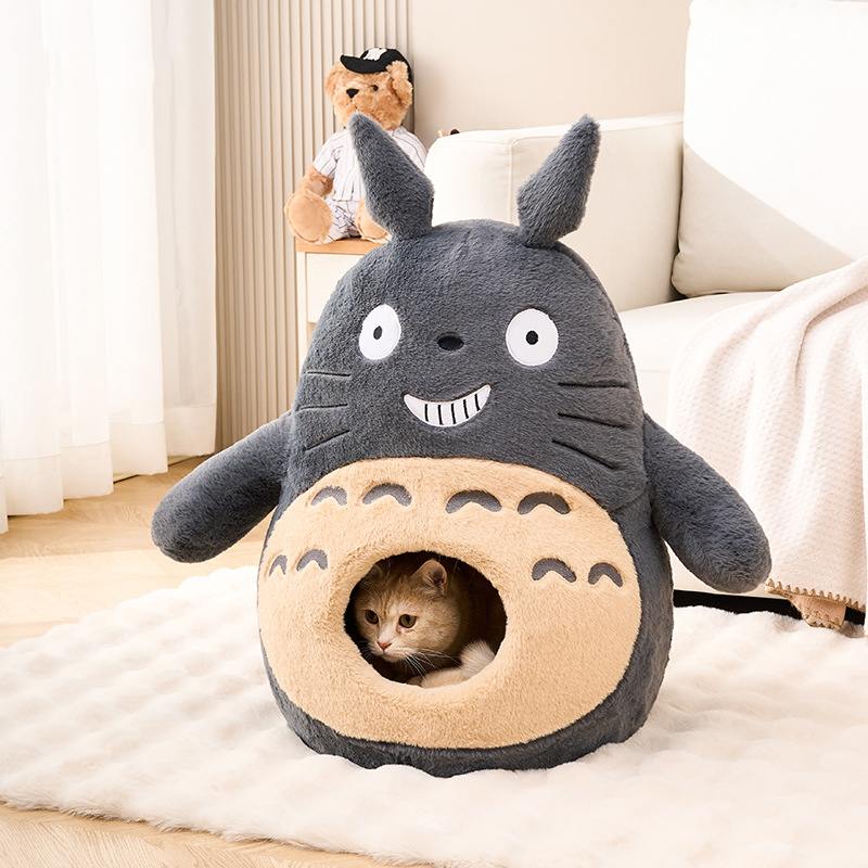 Large Space Four Seasons Universal Security Nest Closed Cartoon Catybara Shape Plush Sleeping House Carton Packed Pet Toys