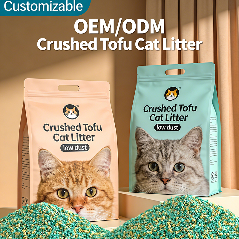 Eco Clean Hard Clumping Flushable Into Toilet Crushed Tofu Cat Sand Litter