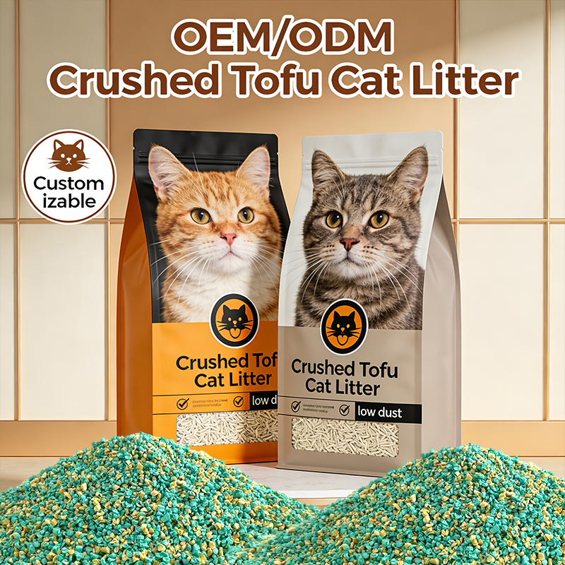 OEM & ODM 6L Premium Tofu Cat Litter Strong Milk Scented Clumping & Bulk Crushed for Premium Cat Health