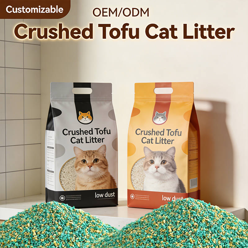Premium OEM/ODM Factory Wholesale Organic Natural Bulk Clumping Flushable Corn Crushed Tofu Cat Litter Sand