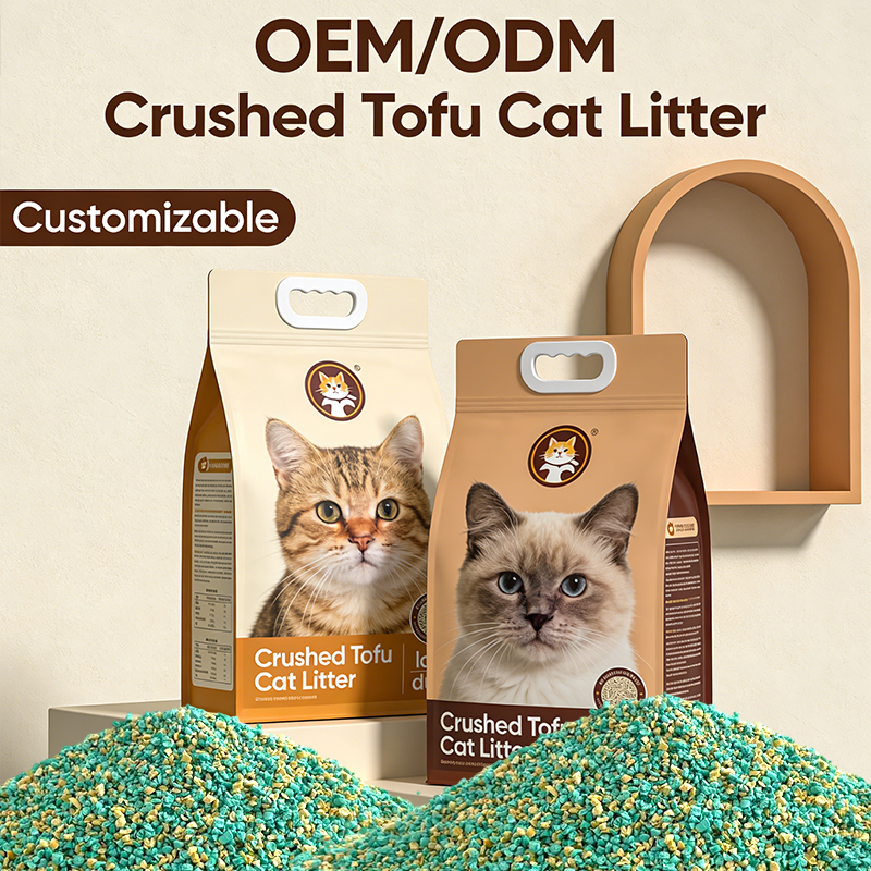 Free Samples Eco Friendly Flushable 6L 10L Soy Corn Strong Clumping Crushed Tofu Cat Litter