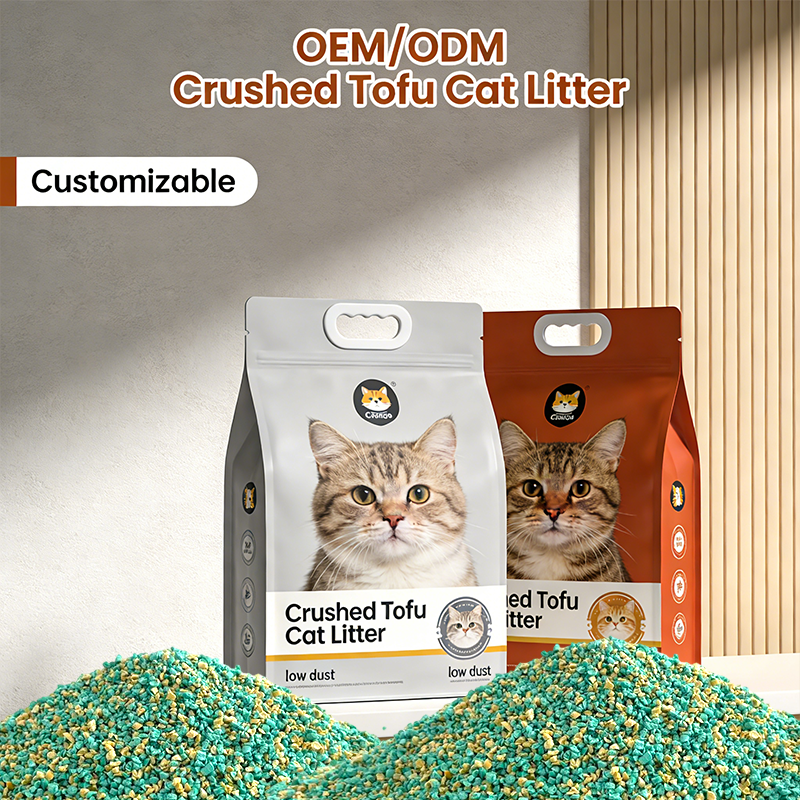 Tofu Cat Litter 2.5kg Eco-Friendly Deodorized Dust-Free Crushed Cat Litter Large Bag Original Bottom Dust Cat Sand