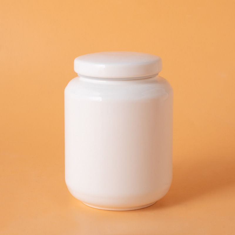 Ceramic Dog & Cat Pet Memorial Urn Square Shape Handmade Sealed with Lid for Funeral Supplies and Remains Bone Jar Pet Urn