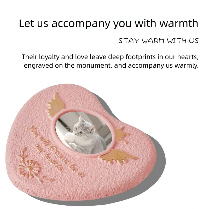 Wholesale Cat Dog Caskets Urns Small Animal Sacrificial Stele Resin Ornaments Pet Tombstone Simulation Cat Crafts