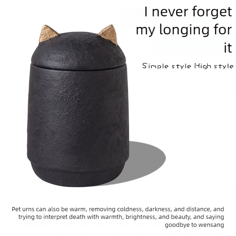 Dogs Curns Cremation Bone Ashes Storage Altar Pet Urn Eco-Friendly Modern Cement Memorial Casket Handmade