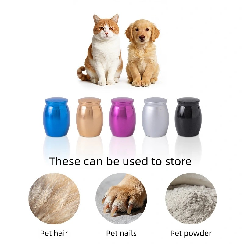 Stainless Steel Pet Cremation Urn Custom Engraved Airtight Memorial Keepsake for Dog Cat Ashes Small Medium Large Pet Sizes Pet Urn