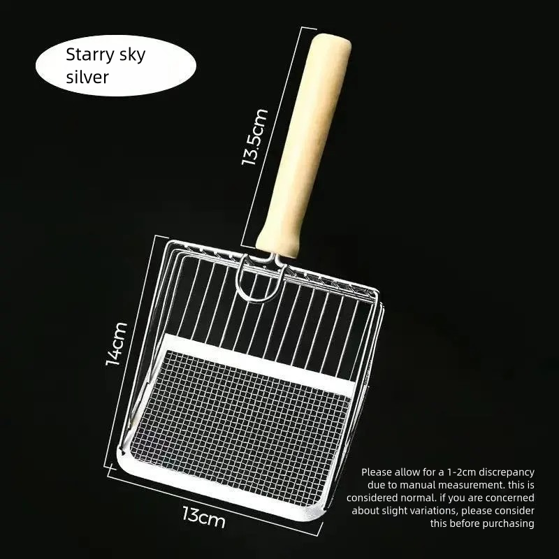  Hot-Selling Pet Accessories Stainless Wooden Classic Durable Luxury Litter Dog Cat Shovel Poop for Daily Used Cat Litter Scoop