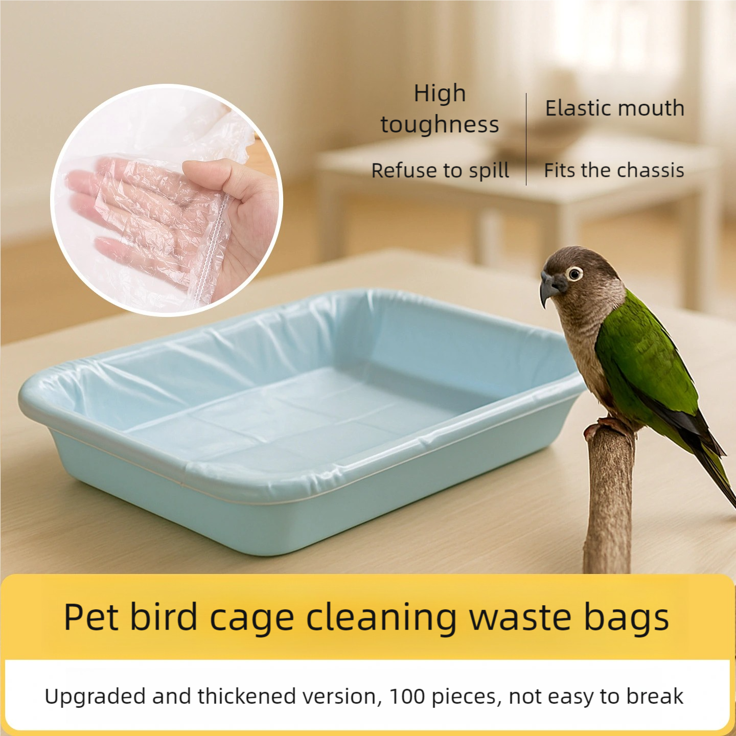 Birdcage Tray Liner Parrot Pet Tray Cleaning Bag