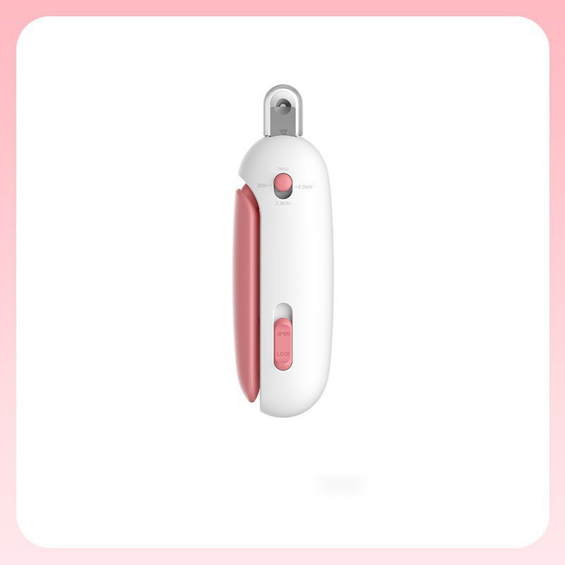 Push-Pull Cat Nail Clipper Adjustable Round Hole Pet Nail Trimmer with Blind Cut Design