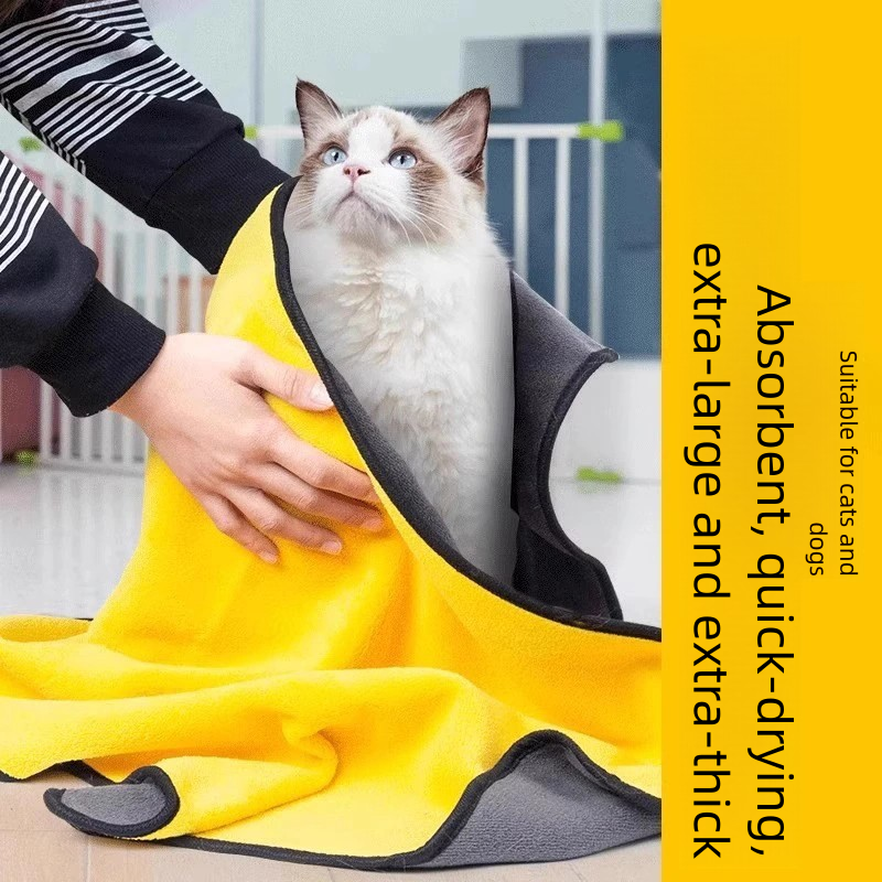 Custom Size Wholesale OEM Logo Washable Quick Dry Absorbent Water Microfiber Pet Bath Towels Dog Towel