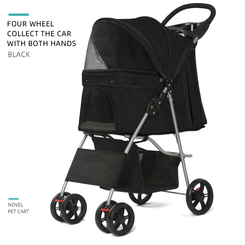 Foldable Pet Outdoor Stroller for Dogs and Cats 15kg Capacity