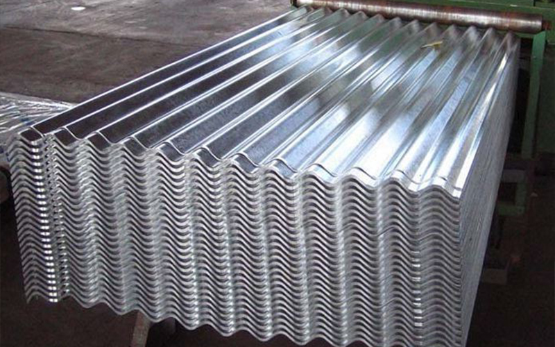 Galvanized corrugated plate