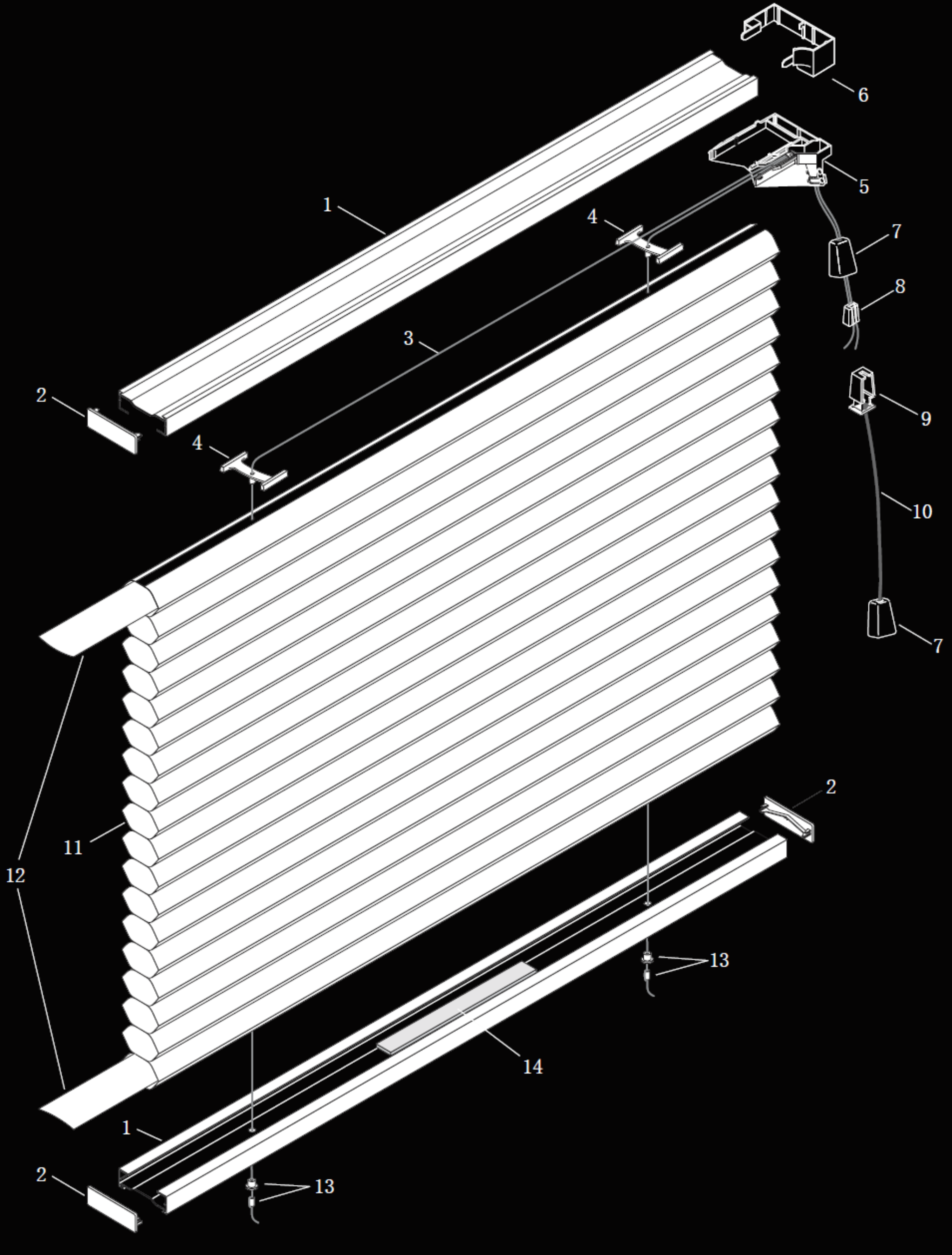 Corded Standard Honeycomb Shades