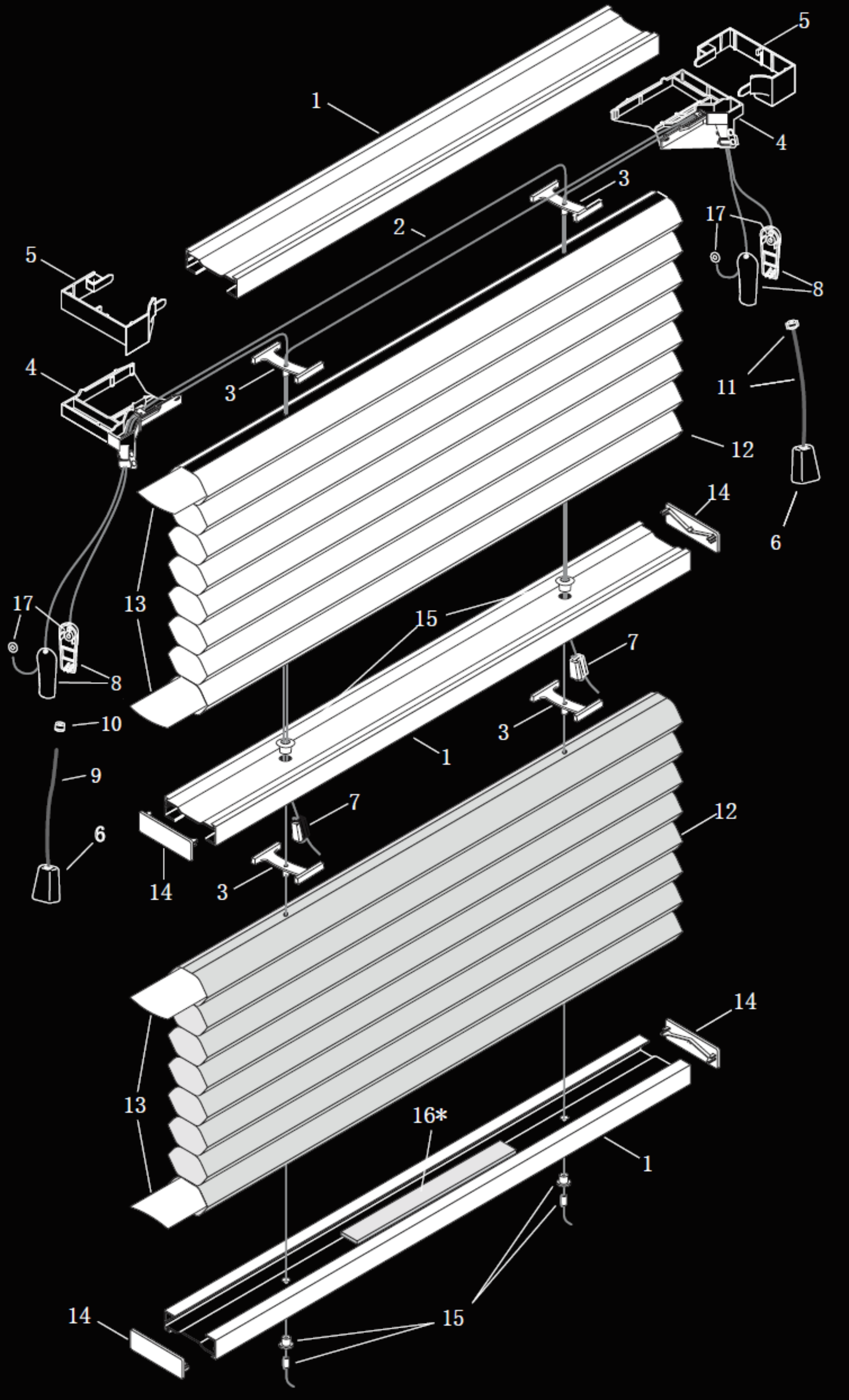 Corded Day-night Honeycomb Shades