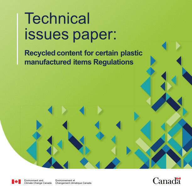 Recycled content for certain plastic manufactured items Regulations