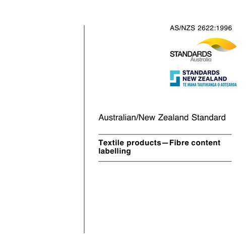 AS/NZS 2622:1996 (Textile products Fibre content labelling)