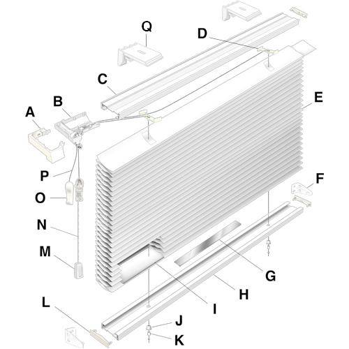Honeycomb Blinds Diagram - Standard
