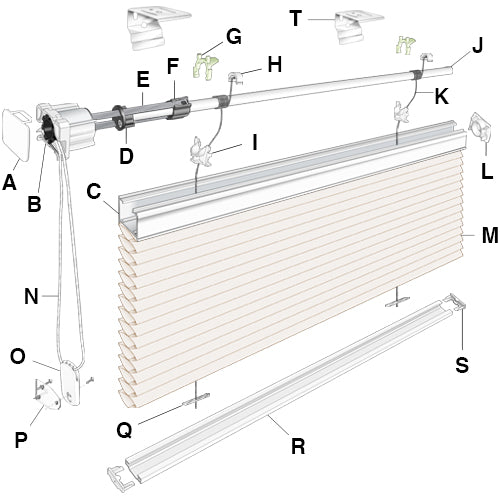 Honeycomb Blinds Diagram - EZ Glide