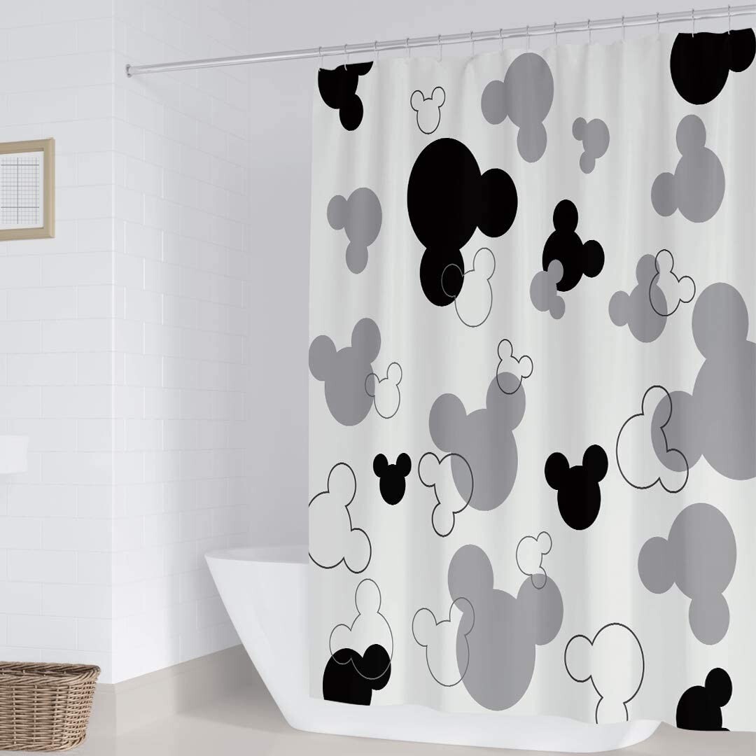 GRS Shower Curtain Black Mouse