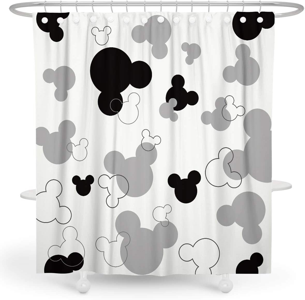 GRS Shower Curtain Black Mouse
