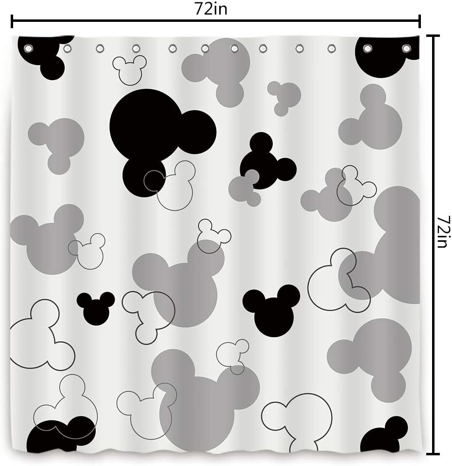 GRS Shower Curtain Black Mouse