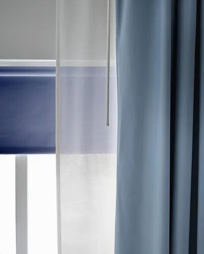 GRS Drapery Curtain Blue