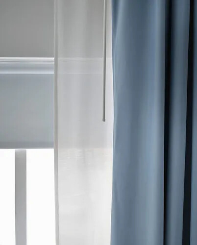 GRS Drapery Curtain Blue