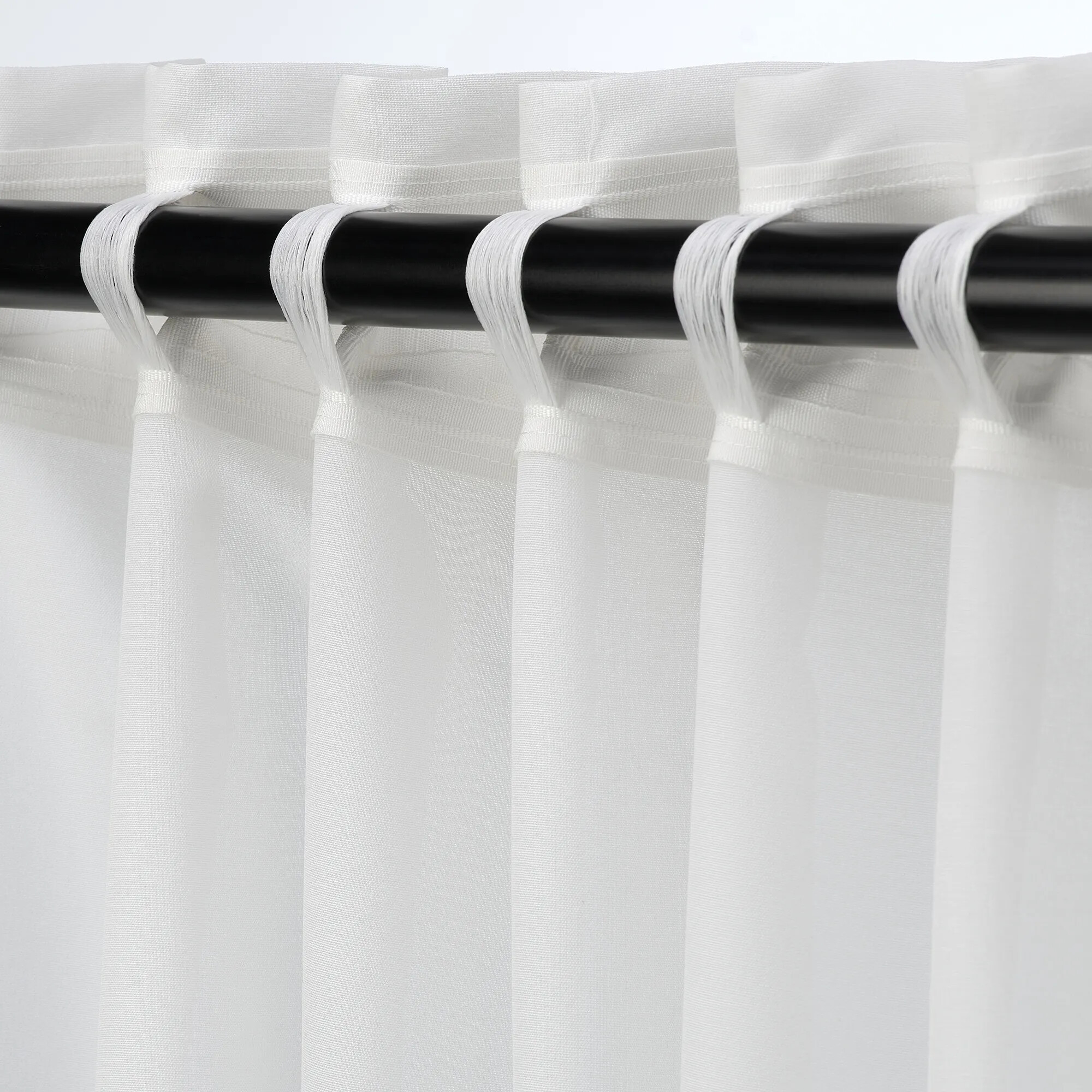 GRS Drapery Curtain White with Heading Tape
