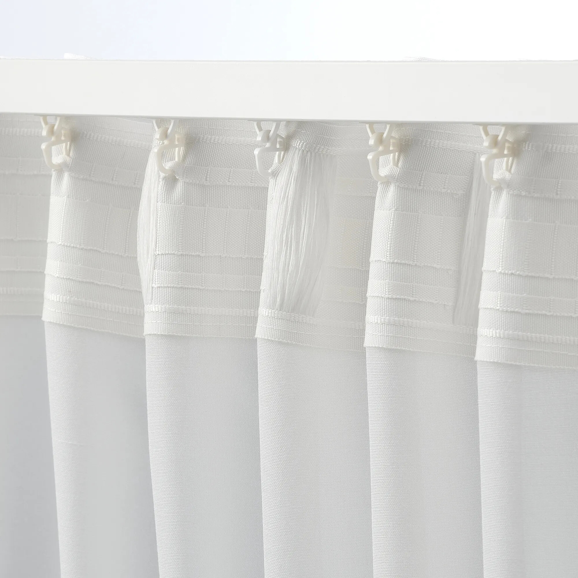 GRS Drapery Curtain White with Heading Tape