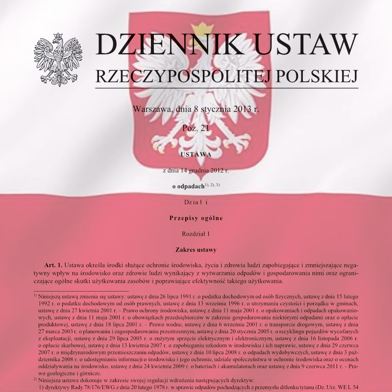 Ustawa o Odpadach: Waste Act of Poland