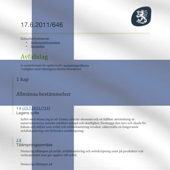 Jätelaki: Waste Act of Finland