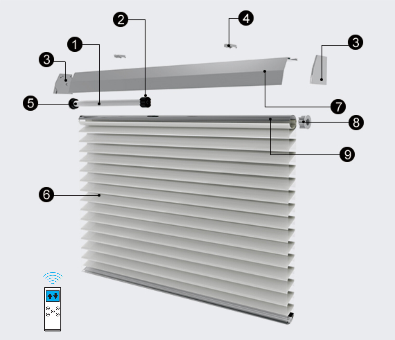 GRS Motorised Shangri-la Shades