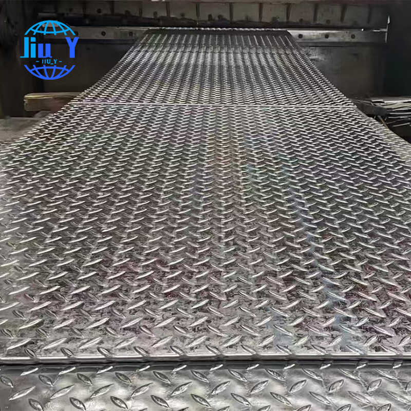 Galvanized checkered plate