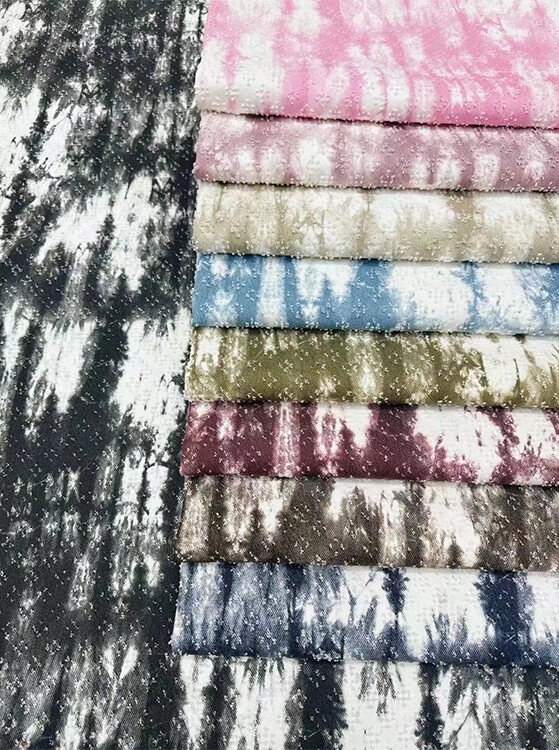 Yunfantex Print Denim Trousers Fabric Tie-dye Heavy Weight Pant Woven Jean Fabrics