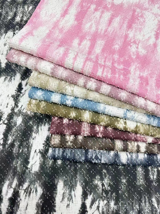 Yunfantex Print Denim Trousers Fabric Tie-dye Heavy Weight Pant Woven Jean Fabrics