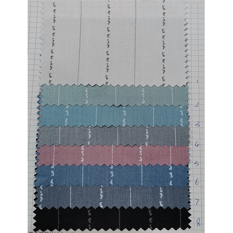 Yunfantex 100% Cotton Yarn Dyed Cotton Stripe Jacquard Fabric for Shirt