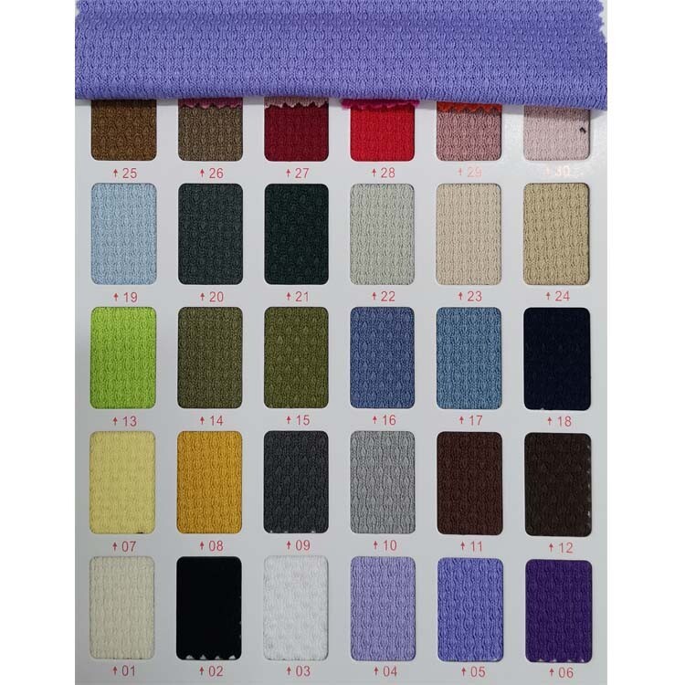 Yunfantex High Quality Solid Color Cotton Polyester Waffle Fabric for Baby Clothing Honeycomb Plain Fabric