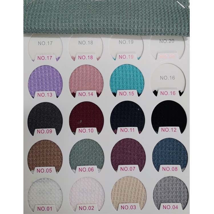 Yunfantex New Style Wafer Grid TC Elastic Texture Thick Needle Knitted Waffle Fabric for Garment