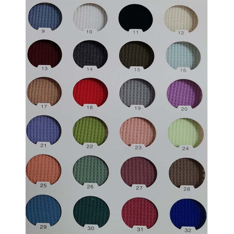 Yunfantex New Style Wafer Grid TC Elastic Texture Thick Needle Knitted Waffle Fabric for Garment