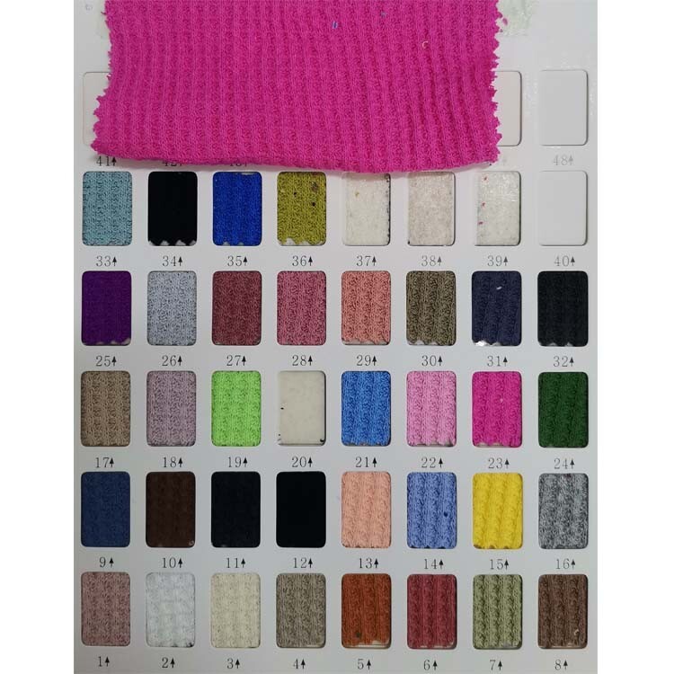 Yunfantex New Style Wafer Grid TC Elastic Texture Thick Needle Knitted Waffle Fabric for Garment