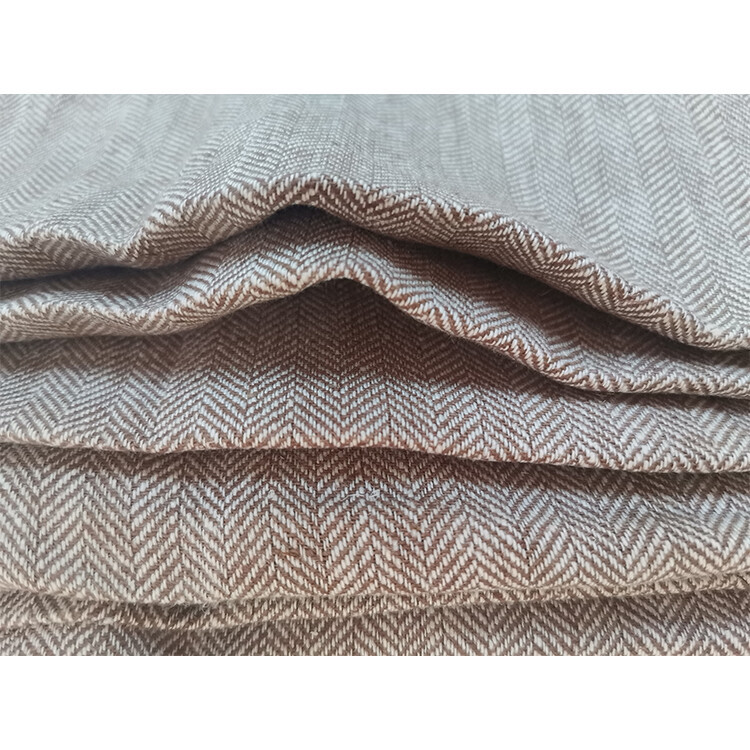 Yunfantex Ready Stock Cotton Dyed Herringbone Solid Woven Fabric for Menswear
