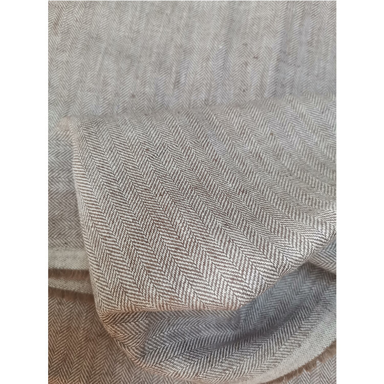 Yunfantex Ready Stock Cotton Dyed Herringbone Solid Woven Fabric for Menswear